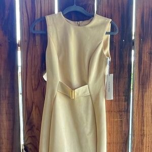 Calvin Klein Sand Suede Cocktail Dress Size 2